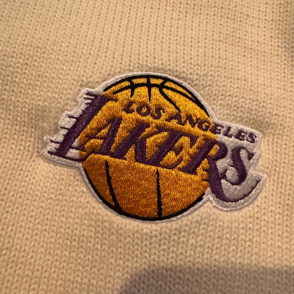 The Wild Collective Cream and Purple Los Angeles Lakers Sports Graphic Sweater - Picture 5 of 8